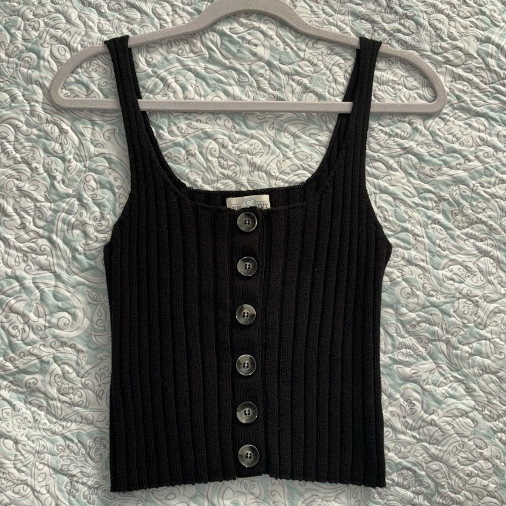 Black tank top